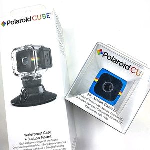 POLAROID Cube ( Blue ) W/ Waterproof Case both NIB